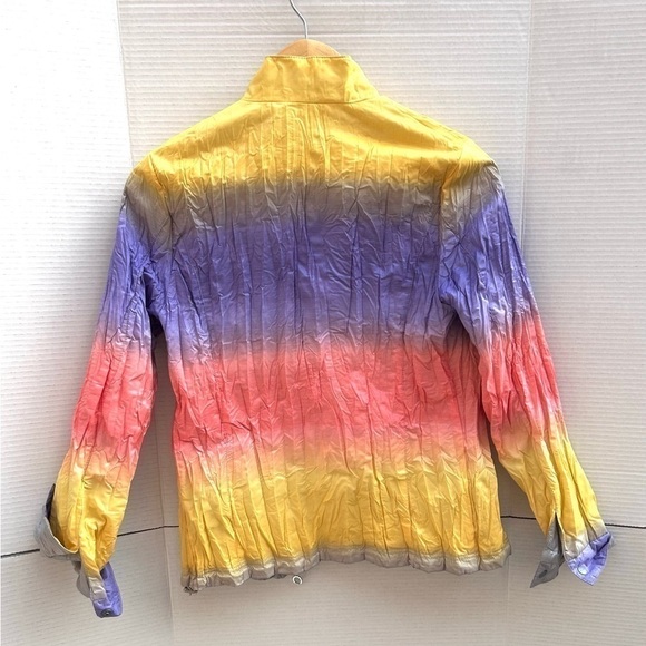 FILA Golf Italy rare reversible jacket rainbow silver zipper - Picture 6 of 14